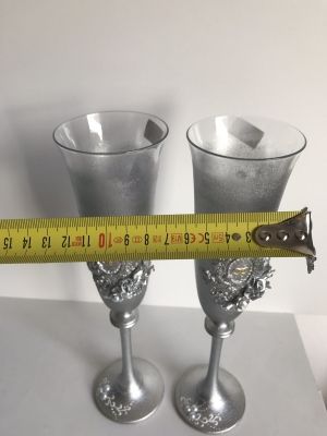 Ритуални чаши "Сребърно сияние с халки"