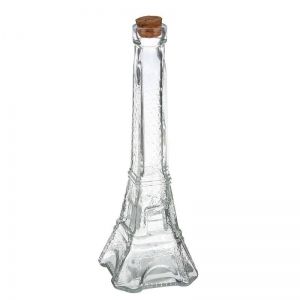 Стъклена бутилка " Айфелова кула " 500мл , комплакт с тапа
