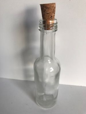 Стъклена бутилка MINI  40 мл  комплект с  коркова тапа 