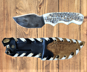Нож за дране комплект с кания - малък, черни осъм