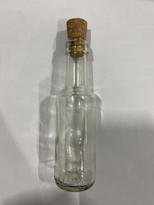 Стъклена бутилка ГАМА  100мл с коркова тапа