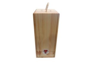 Дървена кутия за Bag-in-Box 3L с покритие