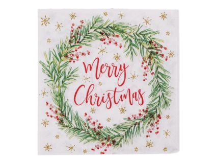 КОЛЕДНИ САЛФЕТКИ 33/33СМ. 20БР. ВЕСЕЛА КОЛЕДА