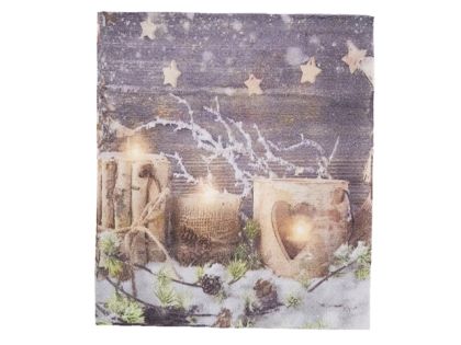 КОЛЕДНИ САЛФЕТКИ 33/33СМ. 20БР. СВЕТЛА КОЛЕДА