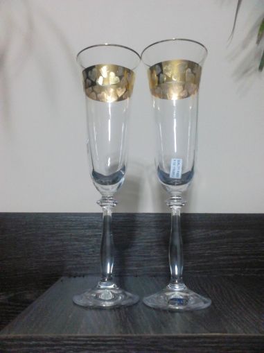 Ритуални чаши със златен кант-комплект от 2 бр.