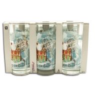 Коледни стъклени чаши / Зимна приказка / - 6бр.