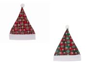 КОЛЕДНА ШАПКА КАРЕ 28/40 СМ. ЧЕРВЕНО/ЗЕЛЕНО