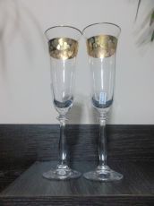 Ритуални чаши със златен кант-комплект от 2 бр.