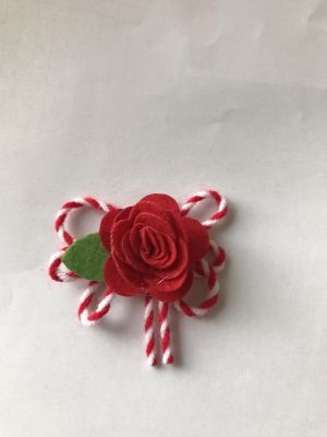 Мартеница роза от филц -  пакет 10 бр