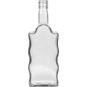Стъклена бутилка плоска с винтова капачка 500 мл Klasztorna