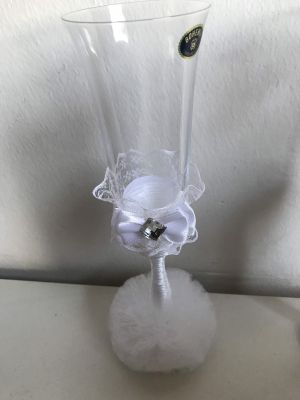 Ритуални чаши Черно и Бяло с рози 3D/к-т