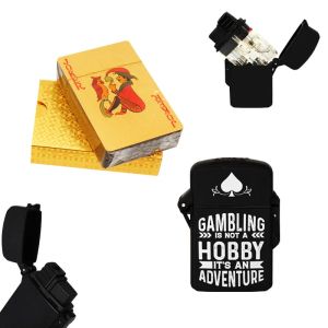 Подаръчен комплект " Gambling " с луксозни карти и запалка